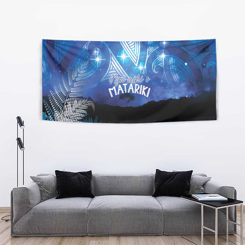 NZ Maori Matariki Scenery Tapestry Galaxy Sky