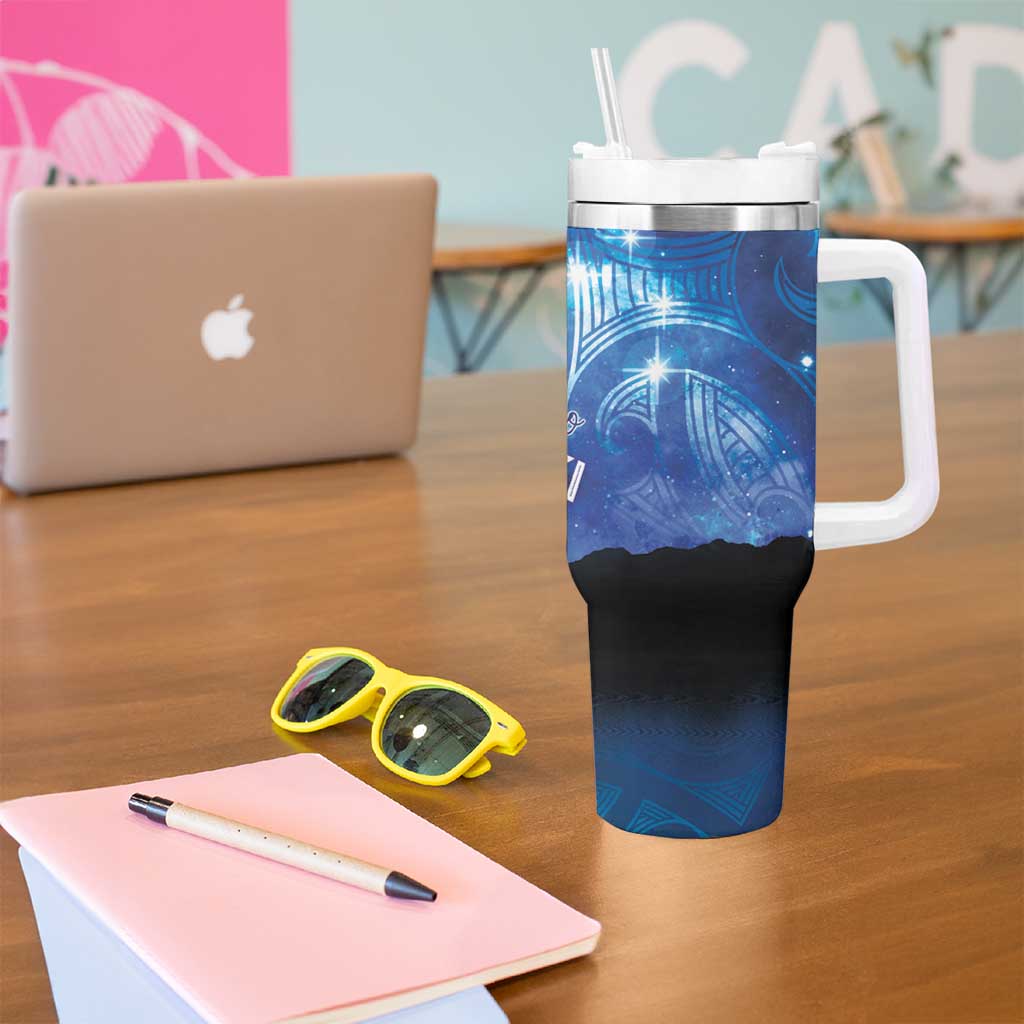 NZ Maori Matariki Scenery Tumbler With Handle Galaxy Sky