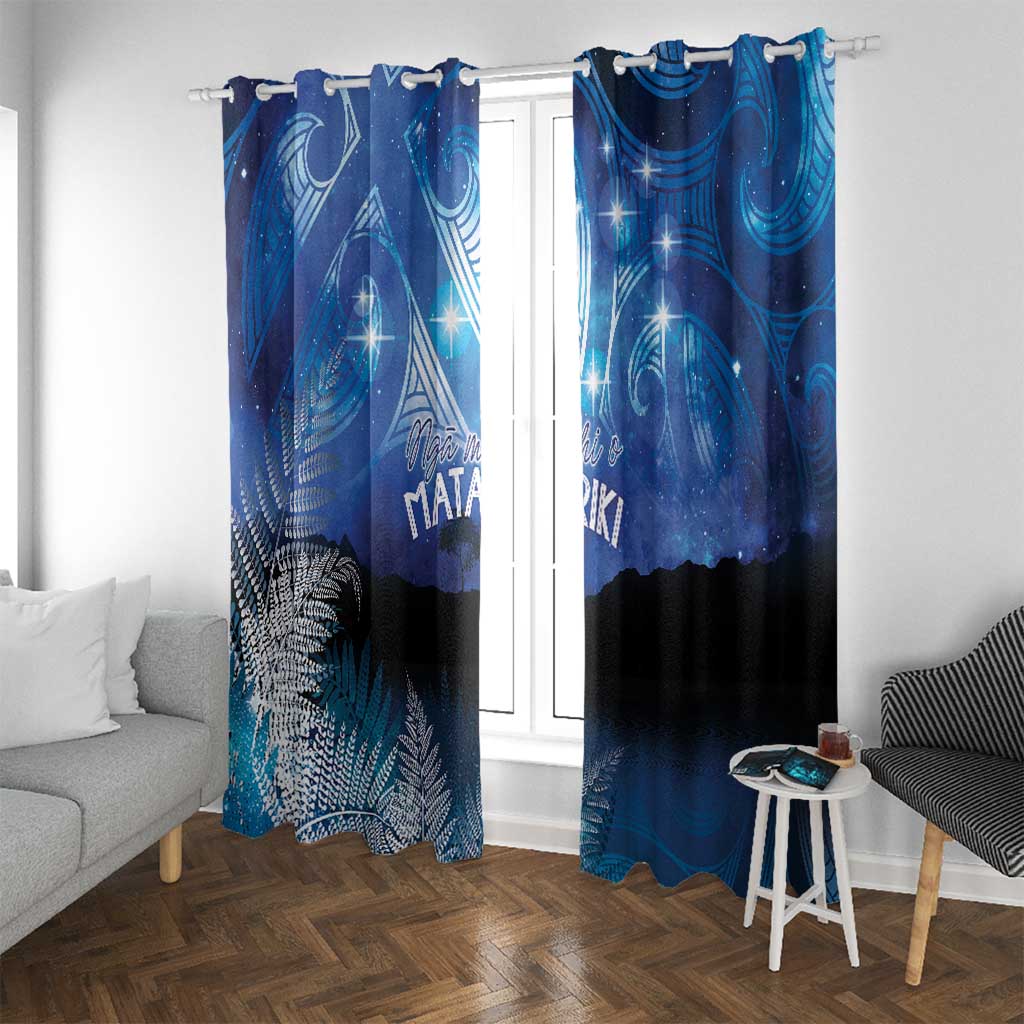 NZ Maori Matariki Scenery Window Curtain Galaxy Sky
