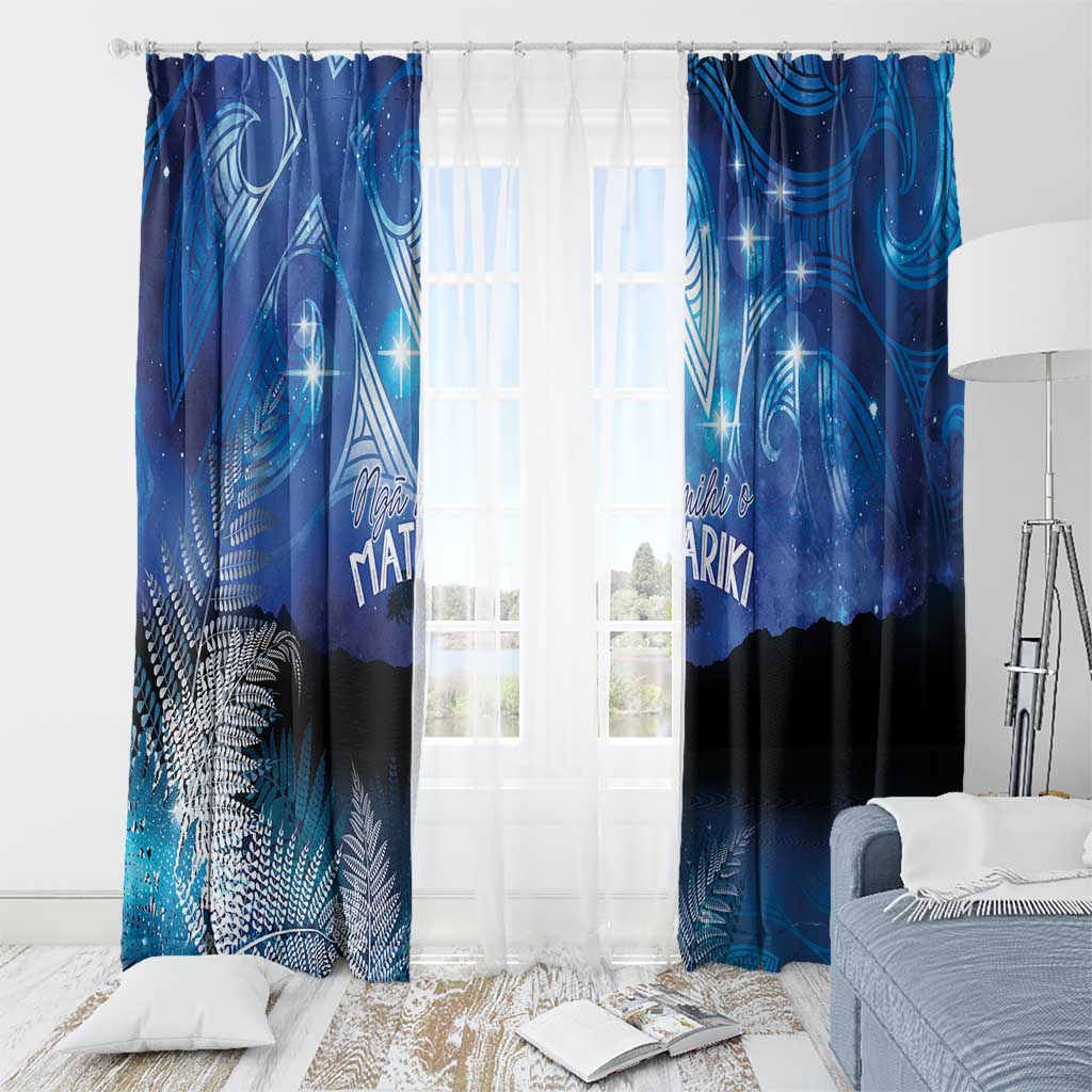 NZ Maori Matariki Scenery Window Curtain Galaxy Sky