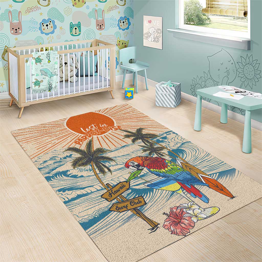 Christmas In July - Hawaii Retro Area Rug Lost In Parrot-dise