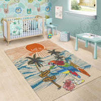 Christmas In July - Hawaii Retro Area Rug Lost In Parrot-dise