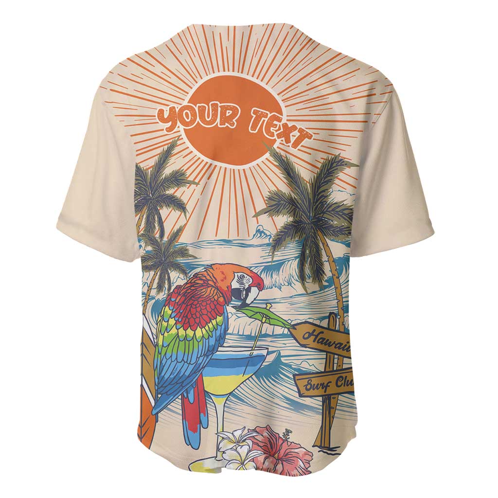 Personalized Christmas In July - Hawaii Retro Baseball Jersey Lost In Parrot-dise