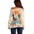 Personalized Christmas In July - Hawaii Retro Off Shoulder Sweater Lost In Parrot-dise