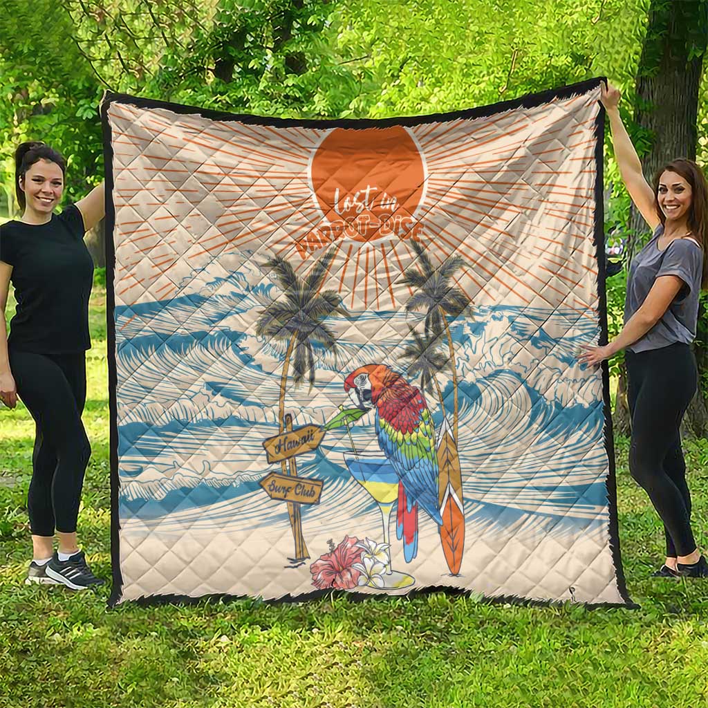 Christmas In July - Hawaii Retro Quilt Lost In Parrot-dise
