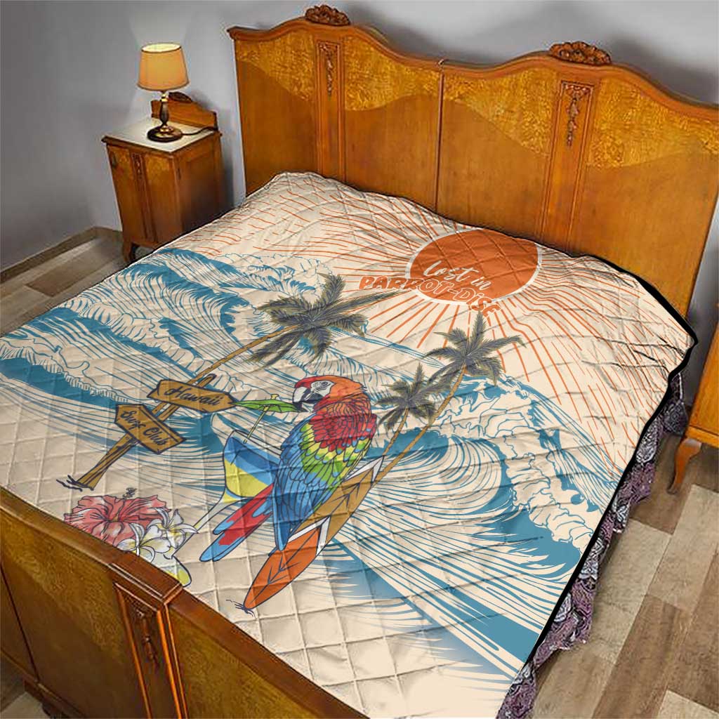 Christmas In July - Hawaii Retro Quilt Lost In Parrot-dise