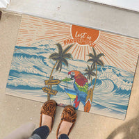 Christmas In July - Hawaii Retro Rubber Doormat Lost In Parrot-dise