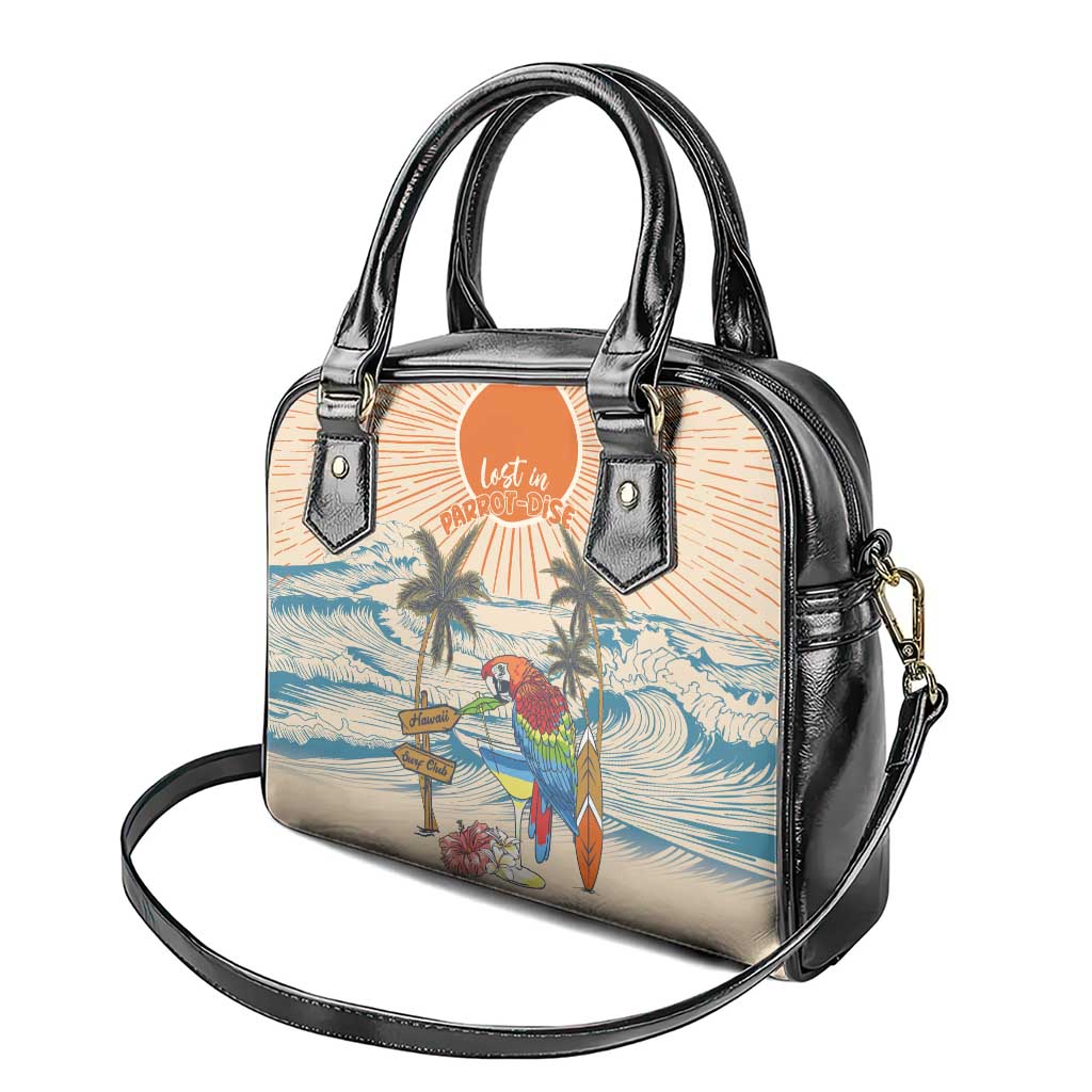 Christmas In July - Hawaii Retro Shoulder Handbag Lost In Parrot-dise