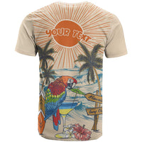 Personalized Christmas In July - Hawaii Retro T Shirt Lost In Parrot-dise