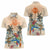 Personalized Christmas In July - Hawaii Retro Women Polo Shirt Lost In Parrot-dise