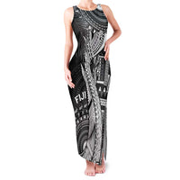 Fiji Rugby Personalised Bula Masi Family Matching Tank Maxi Dress and Hawaiian Shirt Fish Tail Kaivity Cibi - Black