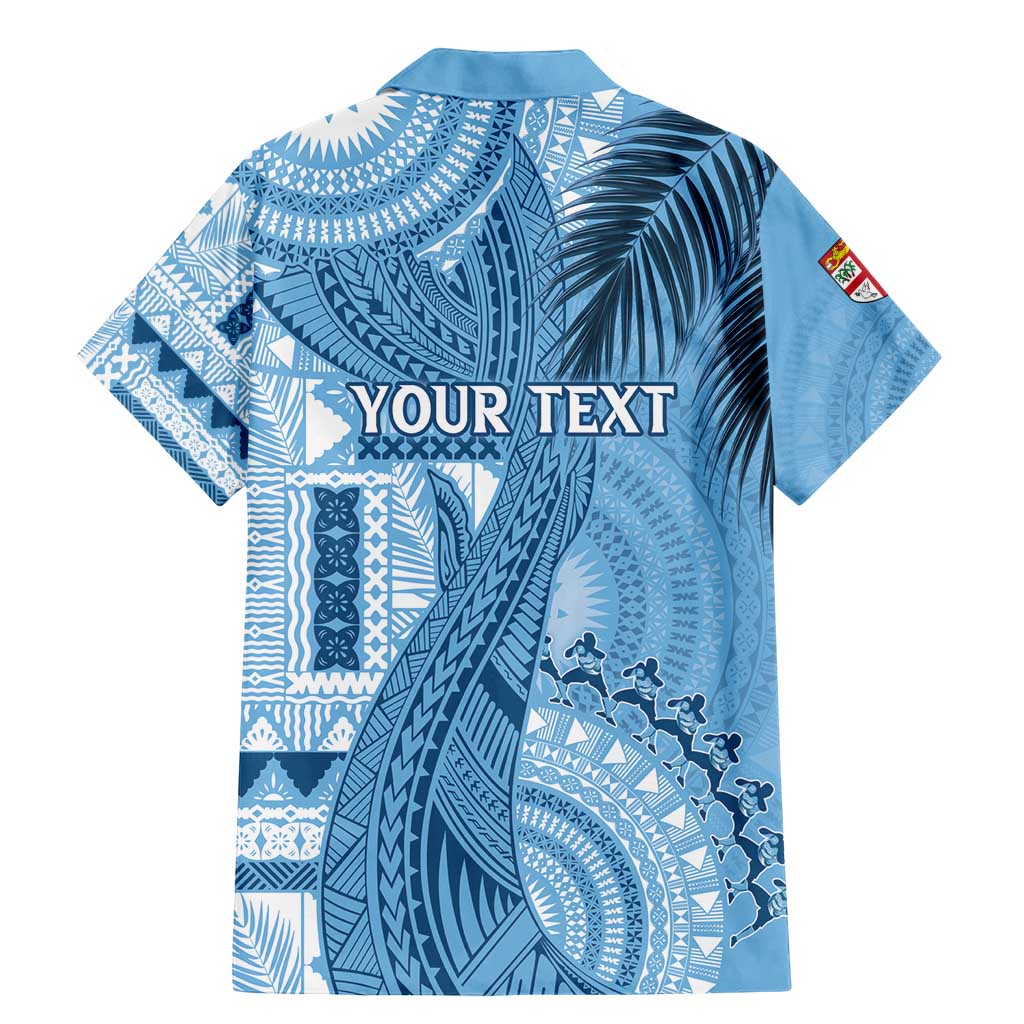 Fiji Rugby Personalised Bula Masi Family Matching Mermaid Dress and Hawaiian Shirt Fish Tail Kaivity Cibi - Turquoise