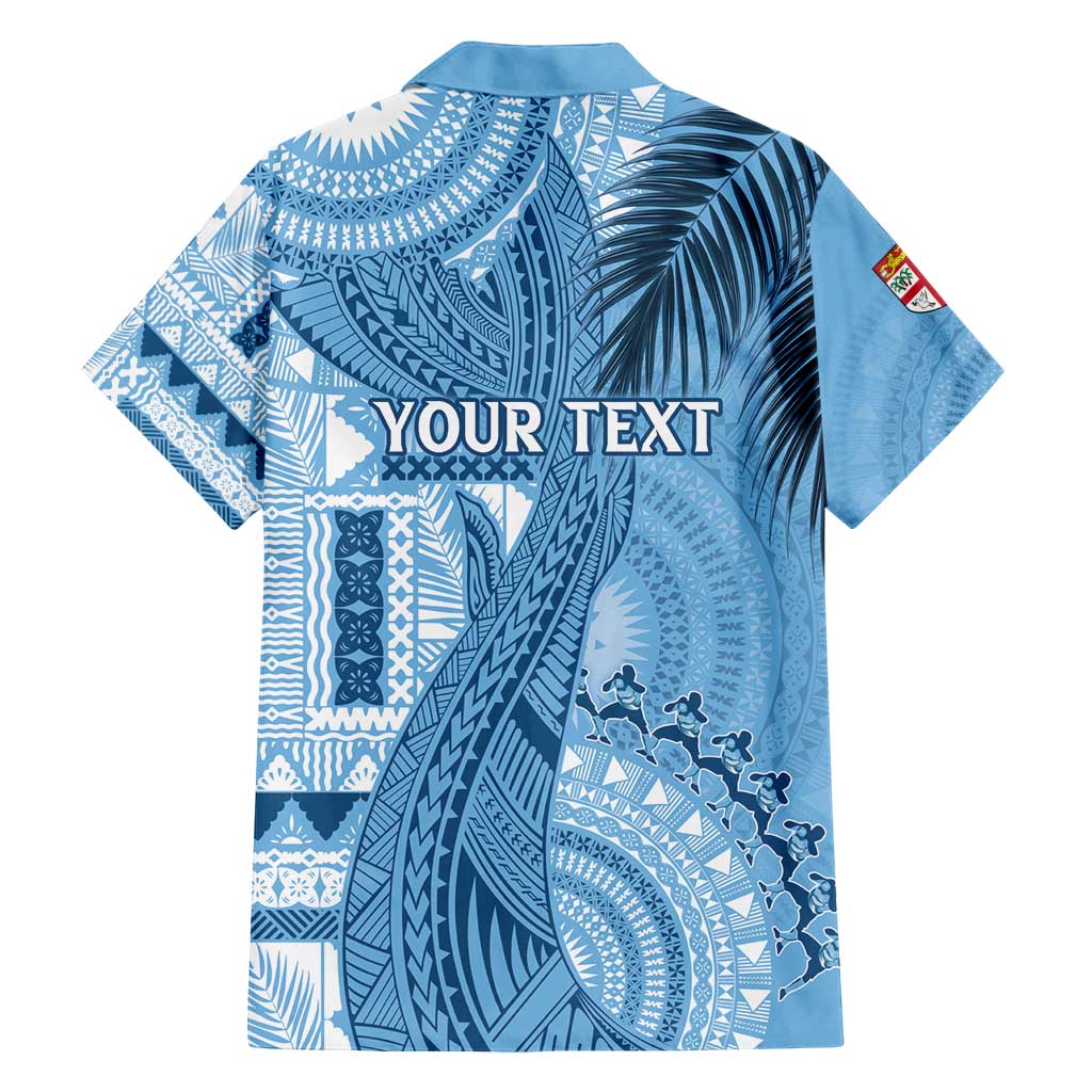Fiji Rugby Personalised Bula Masi Family Matching Tank Maxi Dress and Hawaiian Shirt Fish Tail Kaivity Cibi - Turquoise