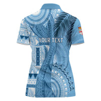 Fiji Rugby Personalised Bula Masi Women Polo Shirt Fish Tail Kaivity Cibi - Turquoise