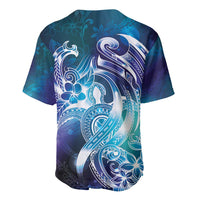 Aloha Hawaii Turtle Baseball Jersey Teal Purple Ribbon - Polynesian Pride