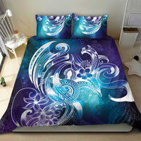 Aloha Hawaii Turtle Bedding Set Teal Purple Ribbon - Polynesian Pride