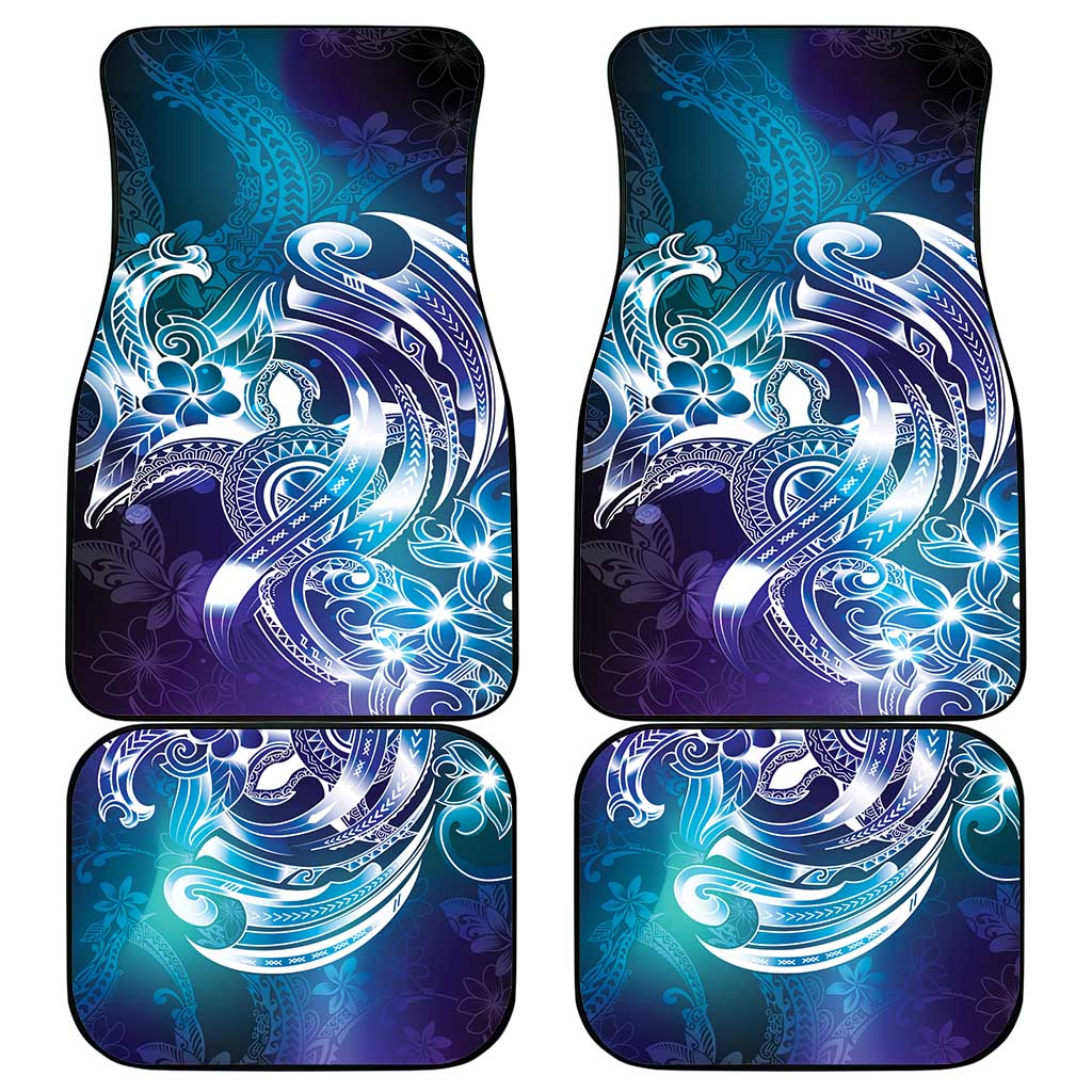 Aloha Hawaii Turtle Car Mats Teal Purple Ribbon - Polynesian Pride