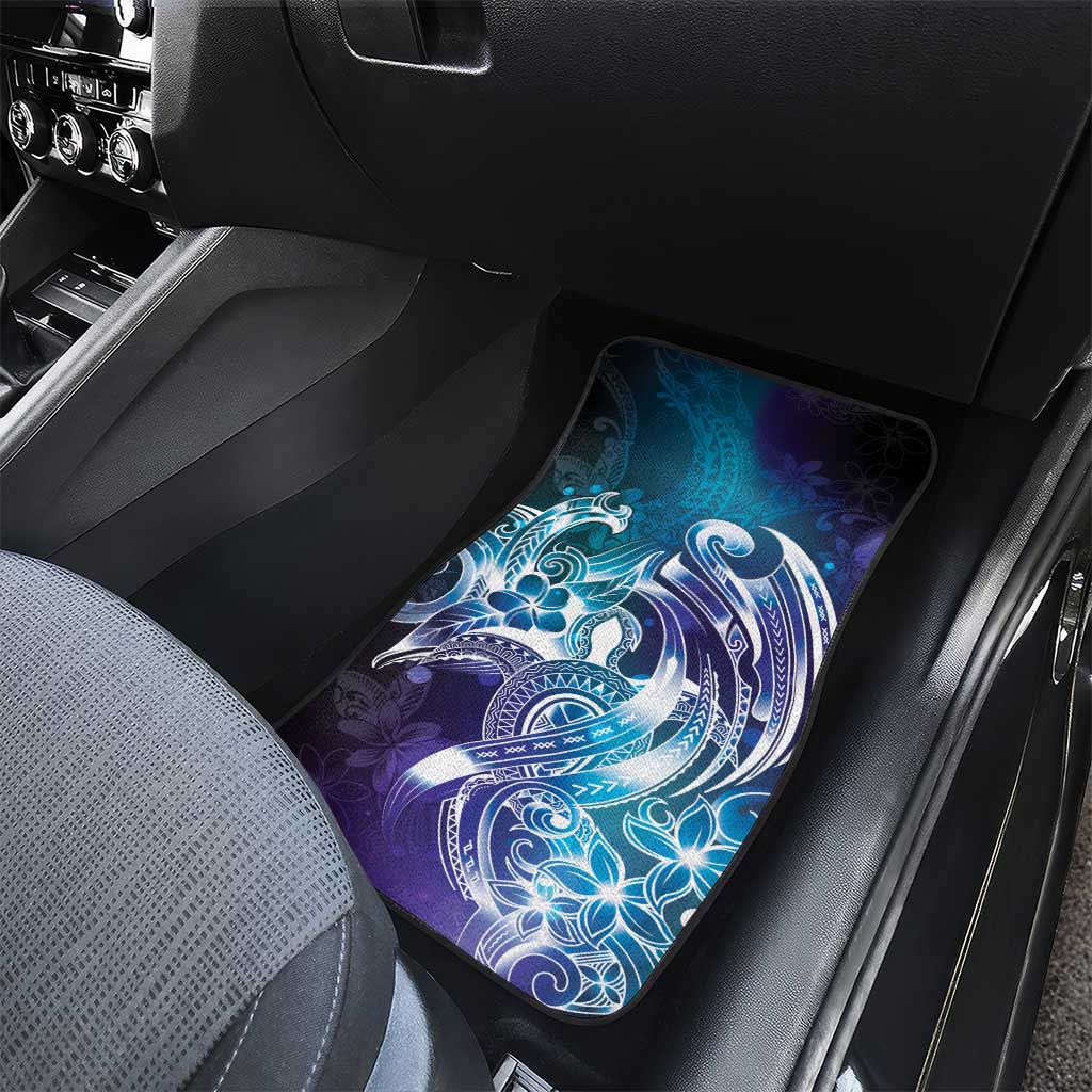 Aloha Hawaii Turtle Car Mats Teal Purple Ribbon - Polynesian Pride