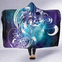 Aloha Hawaii Turtle Hooded Blanket Teal Purple Ribbon LT7 One Size Purple Teal - Polynesian Pride
