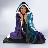 Aloha Hawaii Turtle Hooded Blanket Teal Purple Ribbon LT7 - Polynesian Pride