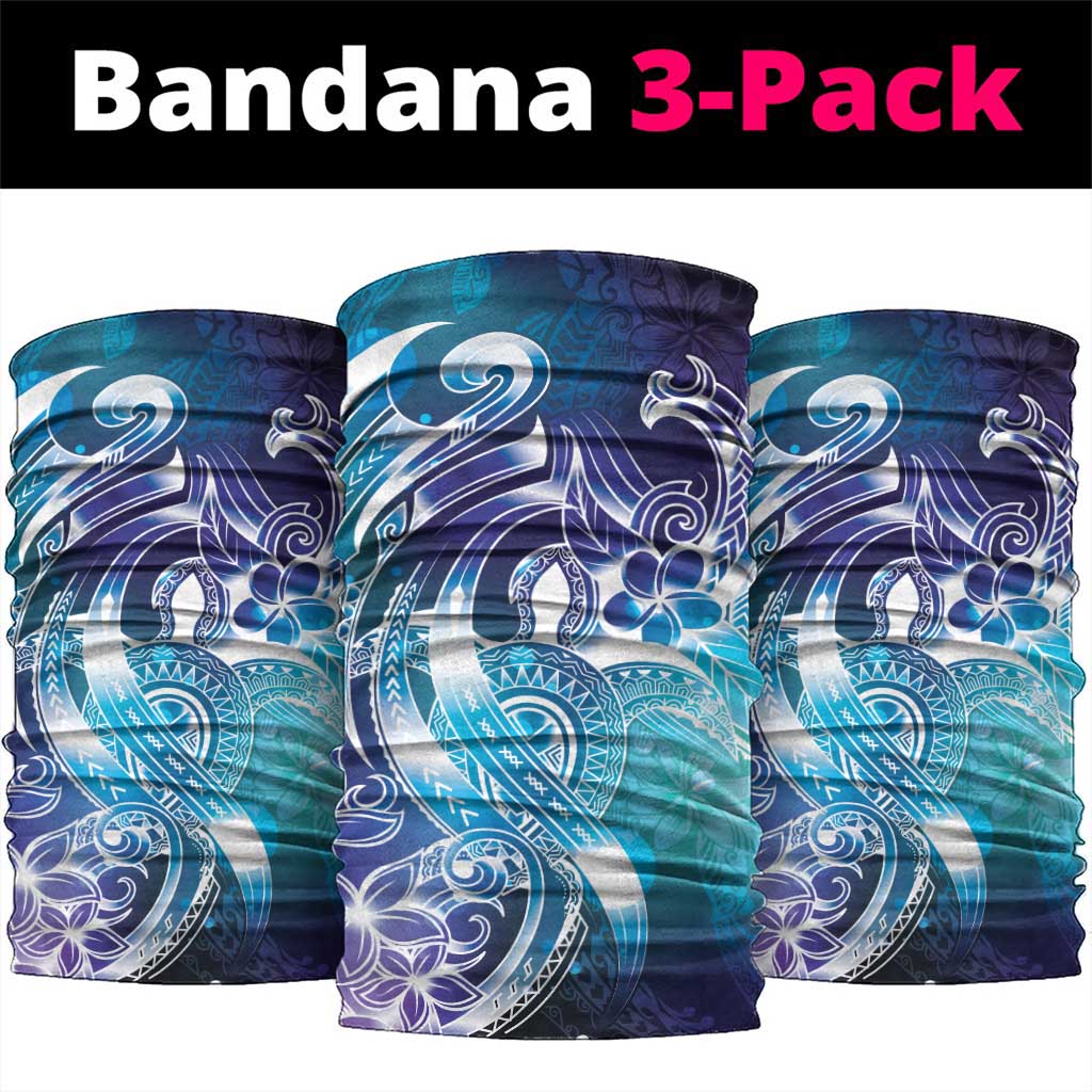 Aloha Hawaii Turtle Neck Gaiter Teal Purple Ribbon - Polynesian Pride