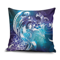 Aloha Hawaii Turtle Pillow Cover Teal Purple Ribbon - Polynesian Pride