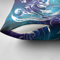 Aloha Hawaii Turtle Pillow Cover Teal Purple Ribbon - Polynesian Pride