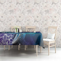 Aloha Hawaii Turtle Tablecloth Teal Purple Ribbon - Polynesian Pride