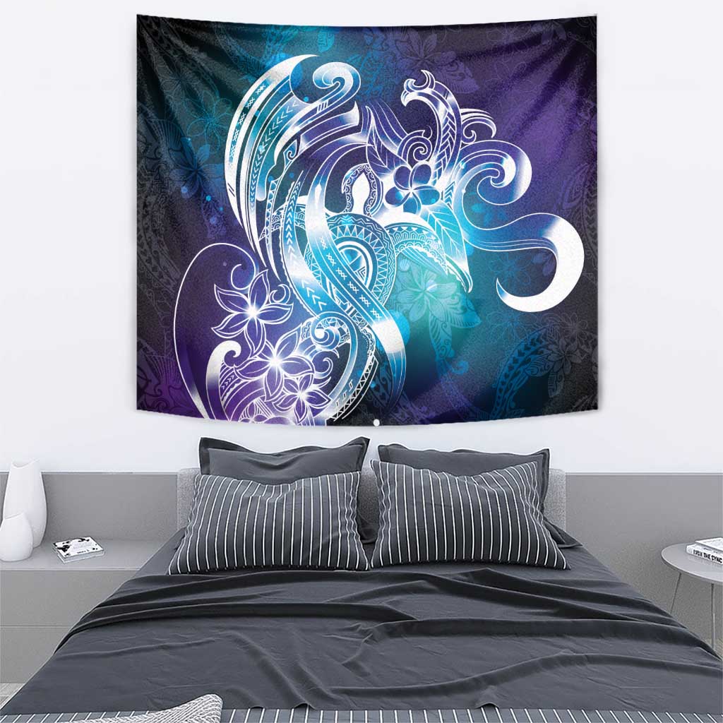 Aloha Hawaii Turtle Tapestry Teal Purple Ribbon LT7 - Polynesian Pride