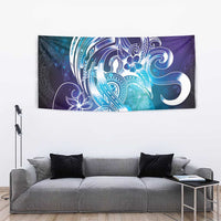 Aloha Hawaii Turtle Tapestry Teal Purple Ribbon LT7 - Polynesian Pride