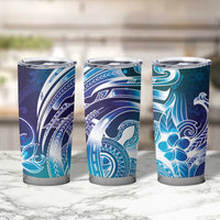 Aloha Hawaii Turtle Tumbler Cup Teal Purple Ribbon - Polynesian Pride