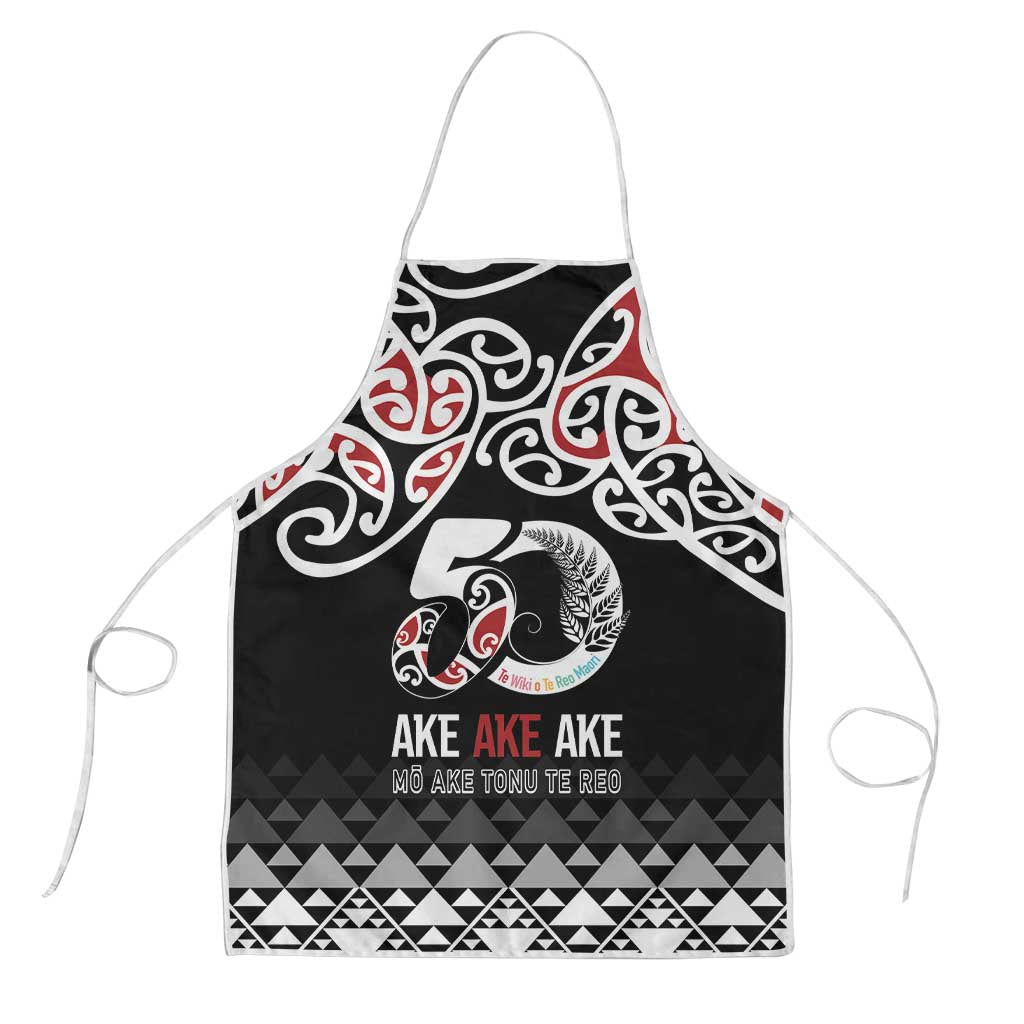 Kia Kaha Te Reo Maori Apron 50 Years Mo Ake Tonu Te Reo - Polynesian Pride