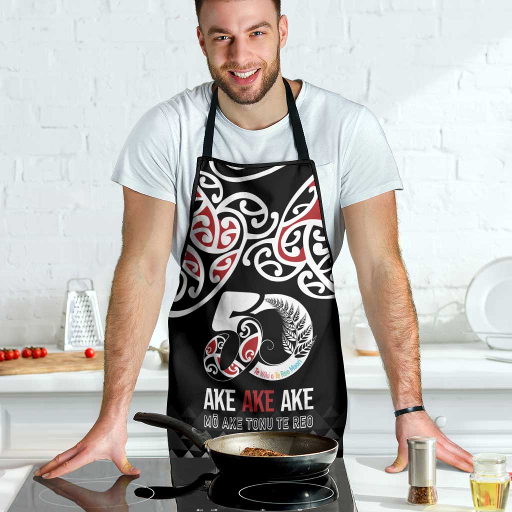 Kia Kaha Te Reo Maori Apron 50 Years Mo Ake Tonu Te Reo - Polynesian Pride