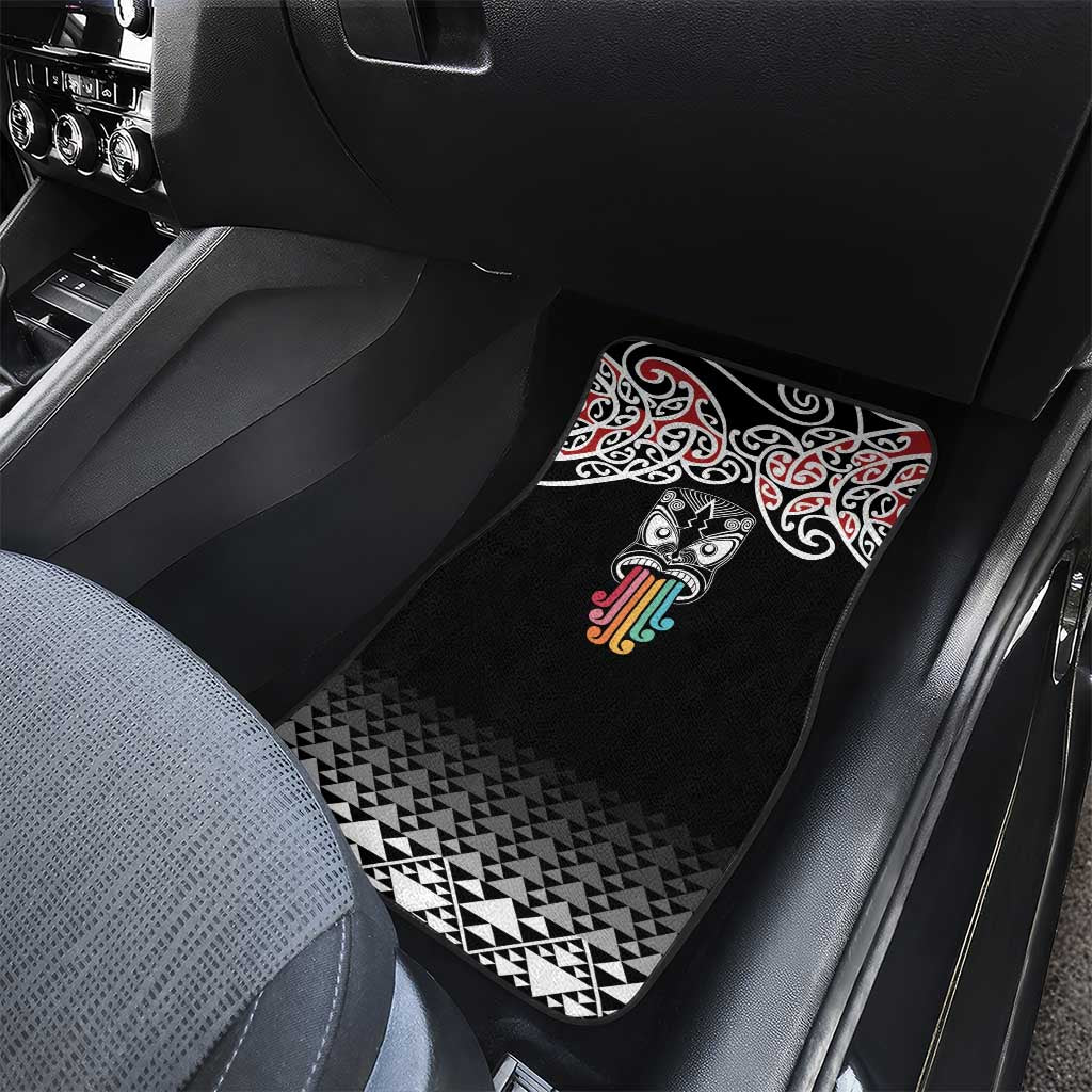 Kia Kaha Te Reo Maori Car Mats 50 Years Mo Ake Tonu Te Reo - Polynesian Pride