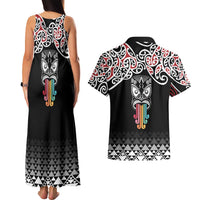 Kia Kaha Te Reo Maori Couples Matching Tank Maxi Dress and Hawaiian Shirt 50 Years Mo Ake Tonu Te Reo - Polynesian Pride