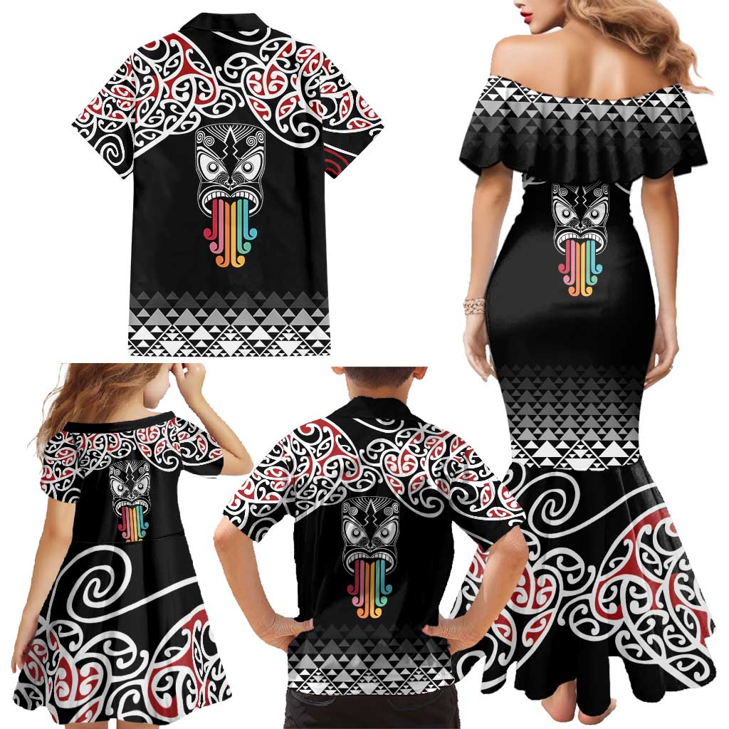 Kia Kaha Te Reo Maori Family Matching Mermaid Dress and Hawaiian Shirt 50 Years Mo Ake Tonu Te Reo - Polynesian Pride