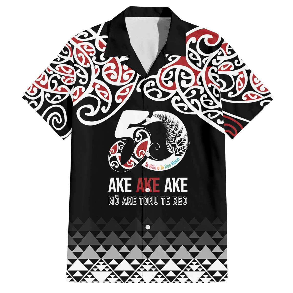 Kia Kaha Te Reo Maori Family Matching Off The Shoulder Long Sleeve Dress and Hawaiian Shirt 50 Years Mo Ake Tonu Te Reo - Polynesian Pride