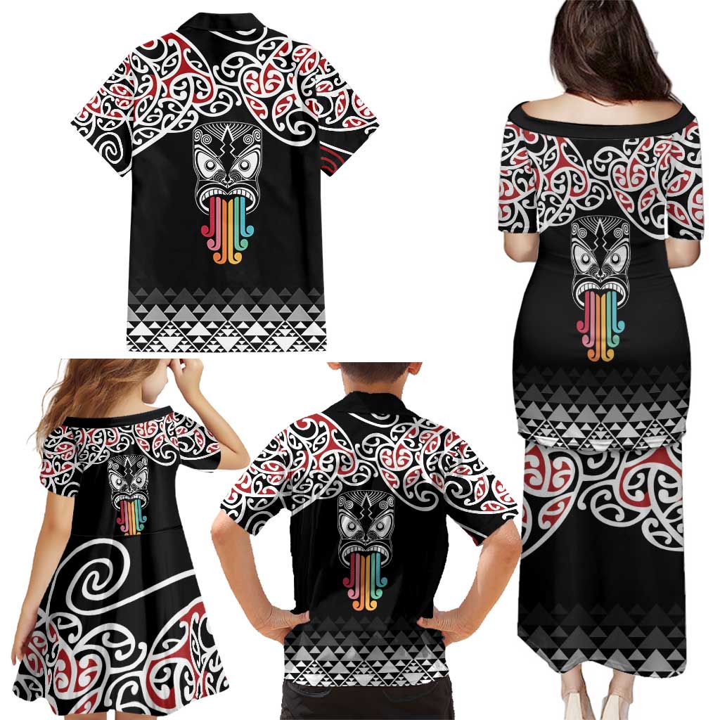 Kia Kaha Te Reo Maori Family Matching Puletasi and Hawaiian Shirt 50 Years Mo Ake Tonu Te Reo - Polynesian Pride