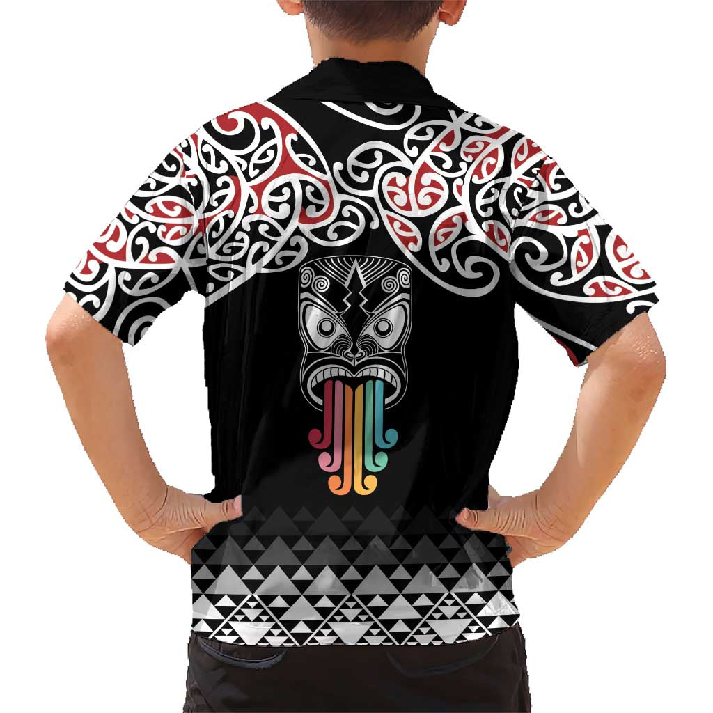 Kia Kaha Te Reo Maori Family Matching Short Sleeve Bodycon Dress and Hawaiian Shirt 50 Years Mo Ake Tonu Te Reo - Polynesian Pride