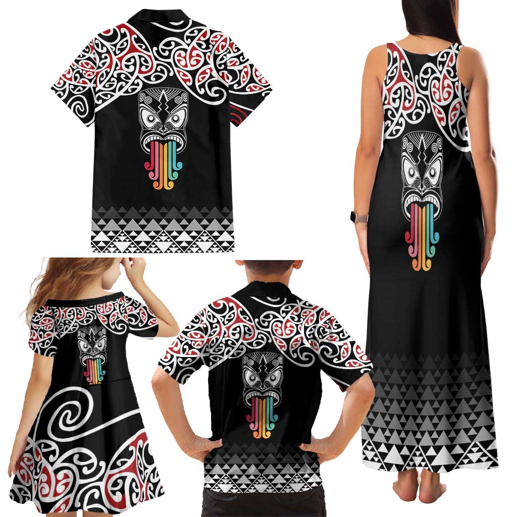 Kia Kaha Te Reo Maori Family Matching Tank Maxi Dress and Hawaiian Shirt 50 Years Mo Ake Tonu Te Reo - Polynesian Pride