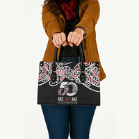 Kia Kaha Te Reo Maori Leather Bag 50 Years Mo Ake Tonu Te Reo - Polynesian Pride