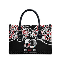 Kia Kaha Te Reo Maori Leather Bag 50 Years Mo Ake Tonu Te Reo - Polynesian Pride