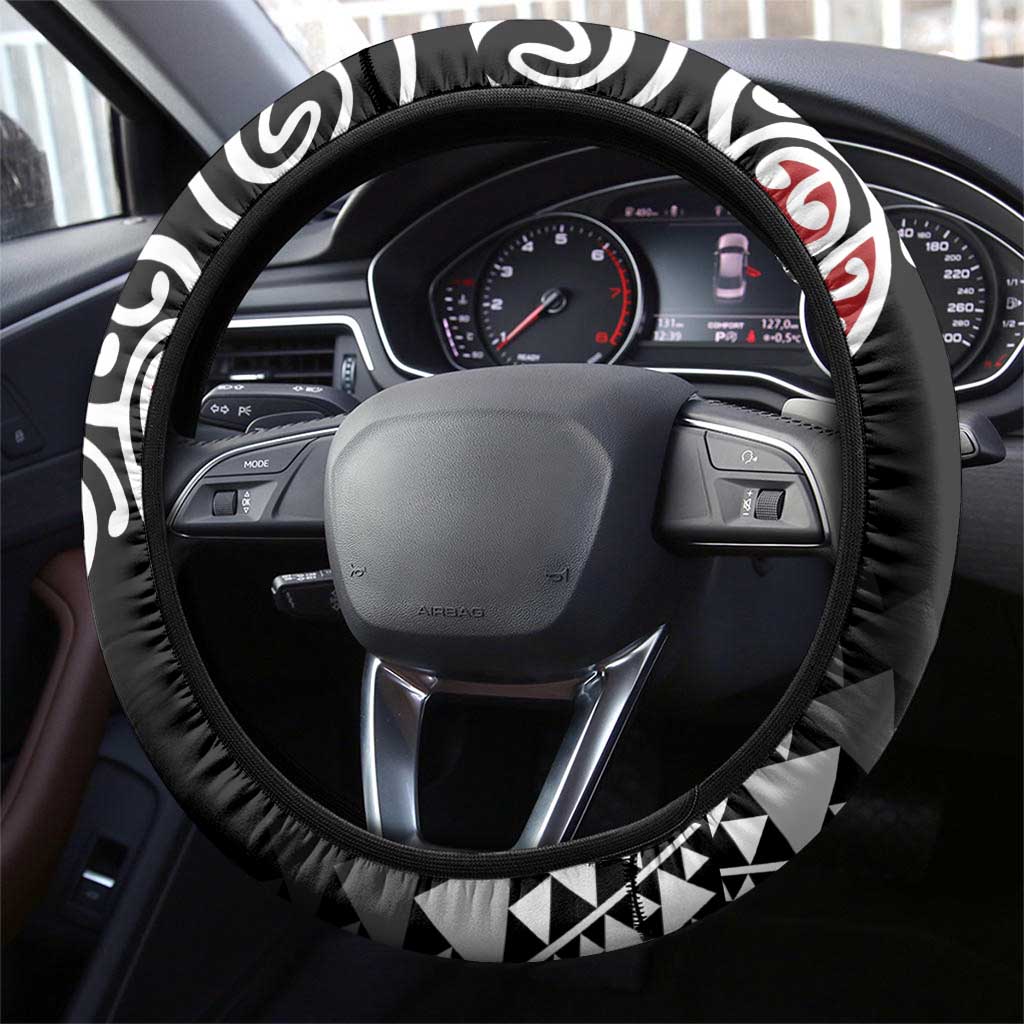 Kia Kaha Te Reo Maori Steering Wheel Cover 50 Years Mo Ake Tonu Te Reo - Polynesian Pride