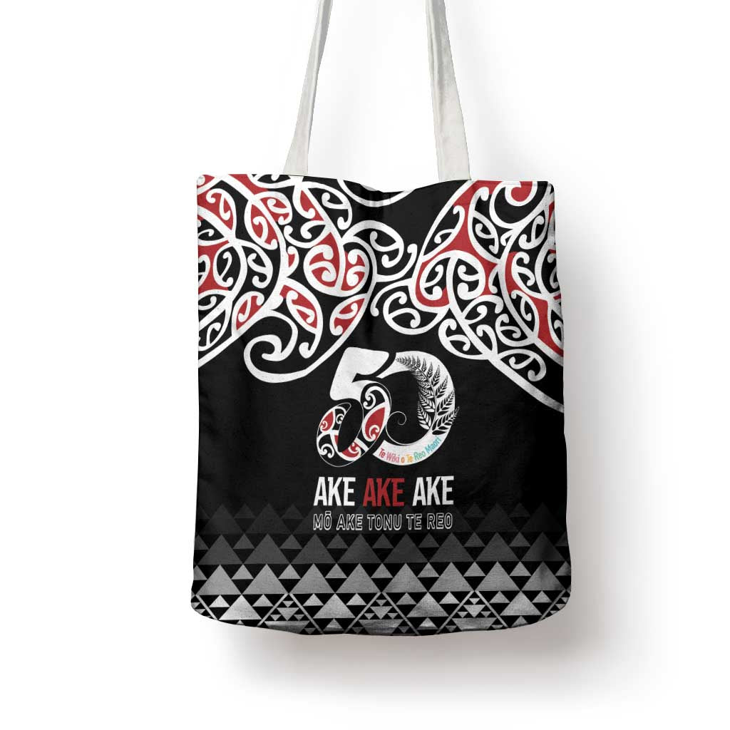Kia Kaha Te Reo Maori Tote Bag 50 Years Mo Ake Tonu Te Reo - Polynesian Pride