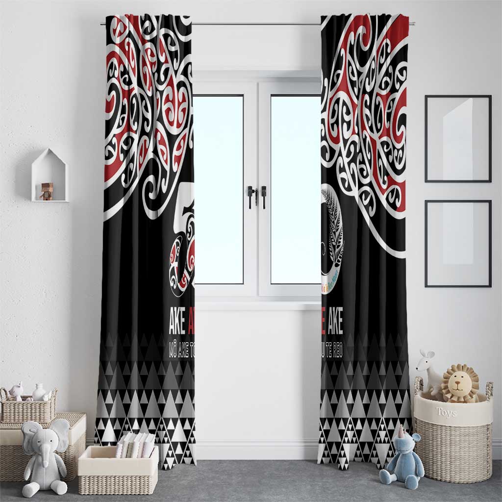 Kia Kaha Te Reo Maori Window Curtain 50 Years Mo Ake Tonu Te Reo - Polynesian Pride