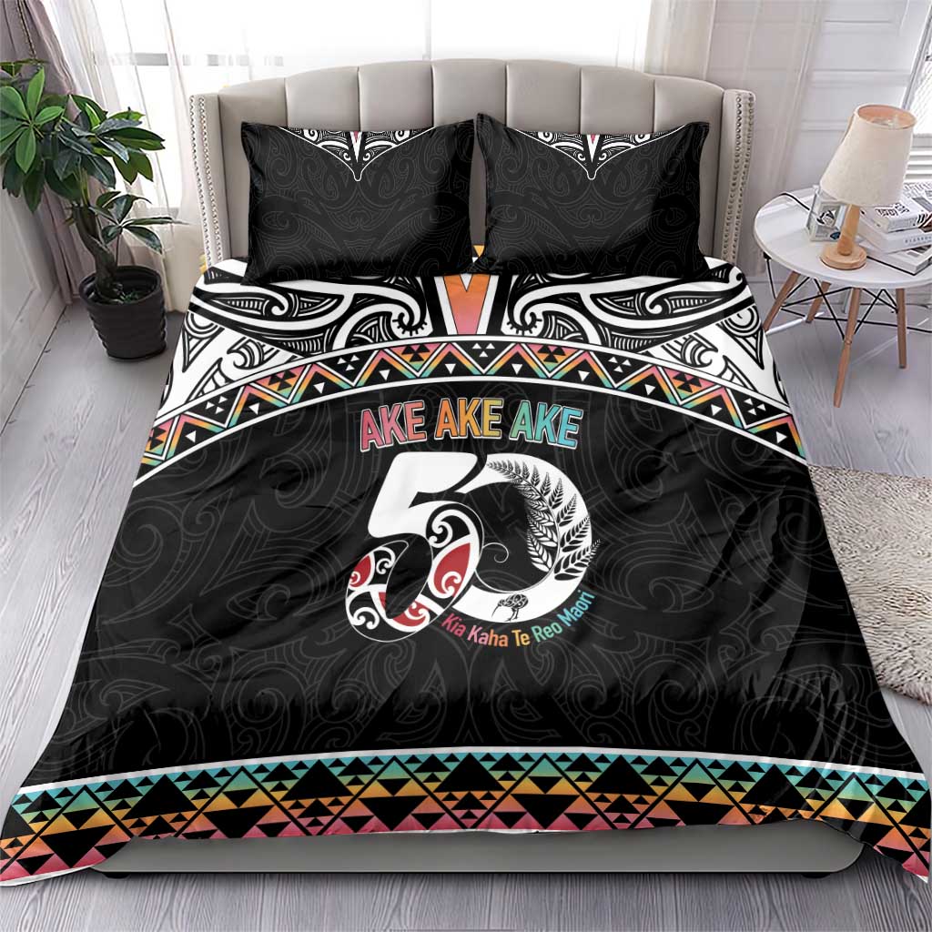 50 Years Kia Kaha Te Reo Maori Bedding Set Ake Ake Ake! - Polynesian Pride