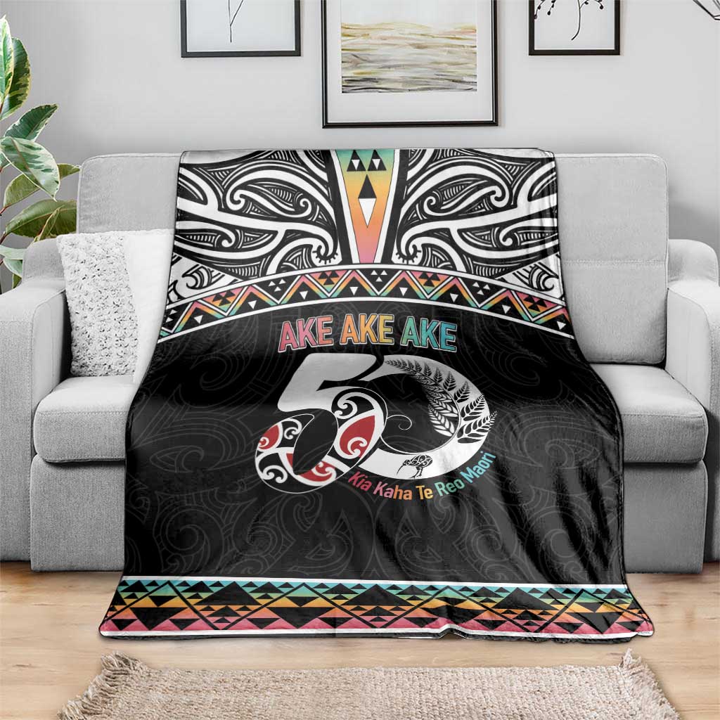 50 Years Kia Kaha Te Reo Maori Blanket Ake Ake Ake! - Polynesian Pride