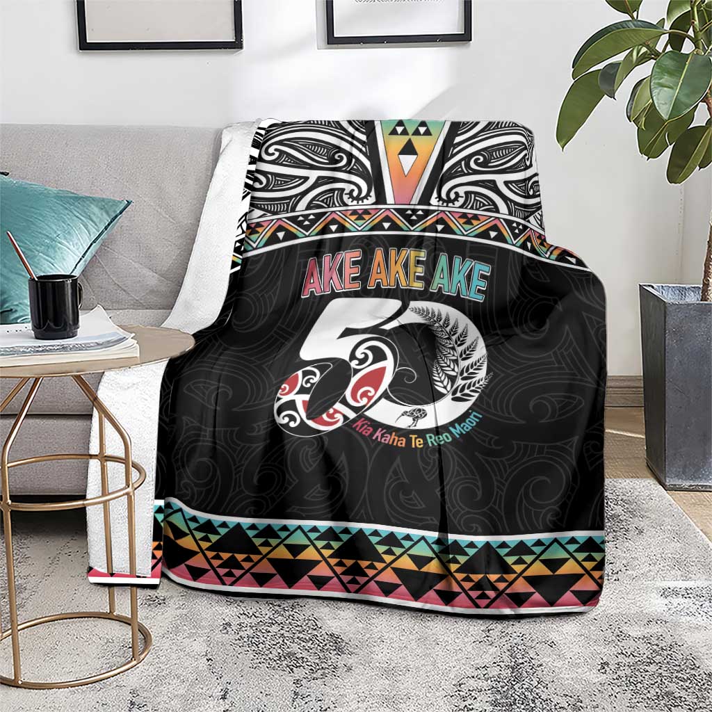 50 Years Kia Kaha Te Reo Maori Blanket Ake Ake Ake! - Polynesian Pride