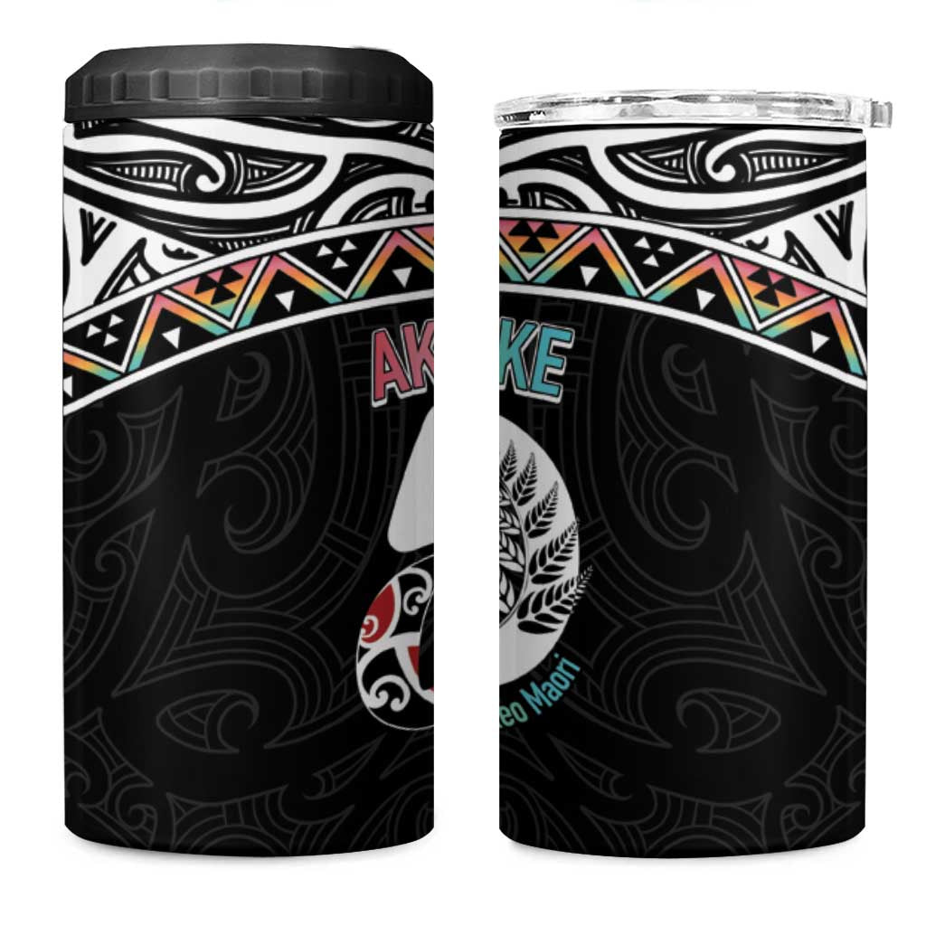 50 Years Kia Kaha Te Reo Maori 4 in 1 Can Cooler Tumbler Ake Ake Ake! - Polynesian Pride
