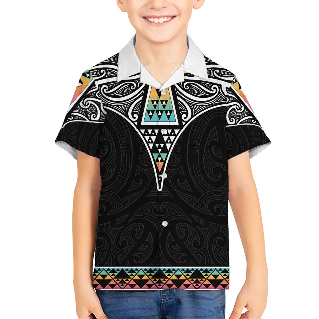 50 Years Kia Kaha Te Reo Maori Family Matching Short Sleeve Bodycon Dress and Hawaiian Shirt Ake Ake Ake! - Polynesian Pride